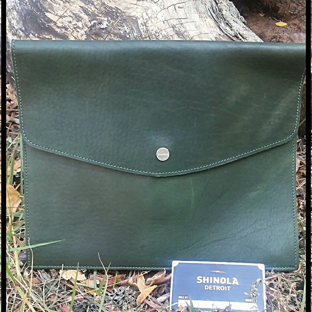 Shinola leather ipad envelope